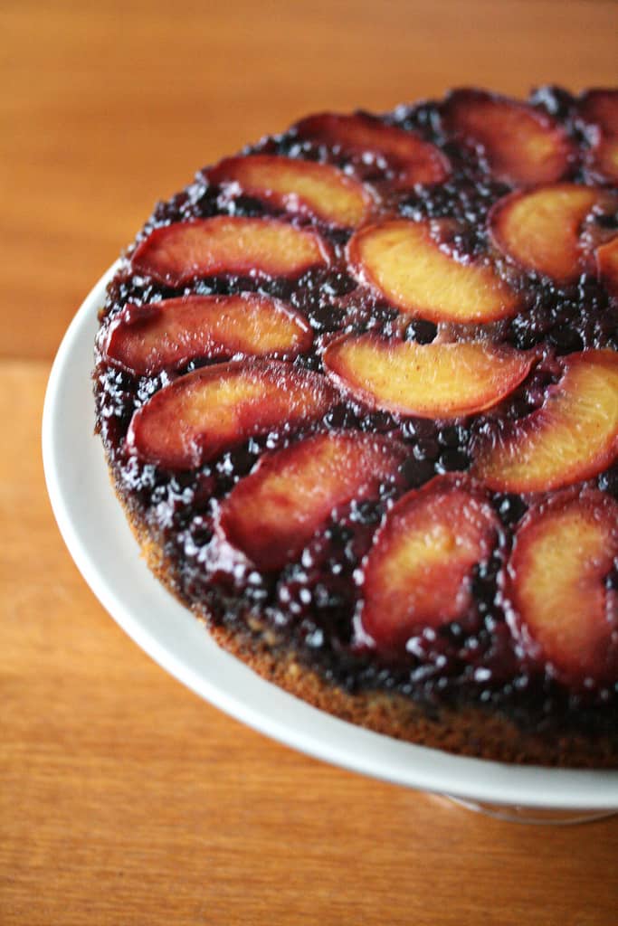 Blueberry-Peach Upside Down Cake