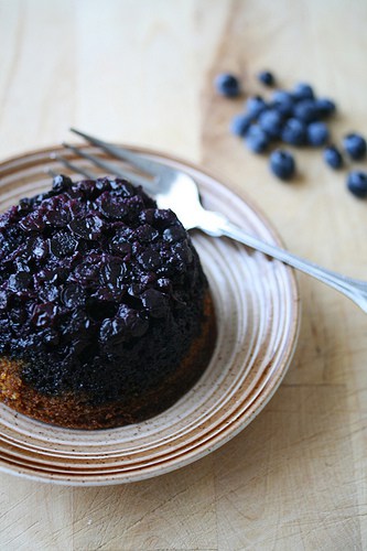 Blueberry Upside-Down Babycakes