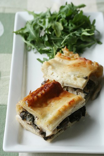 White Turkey Lasagna with Mushrooms