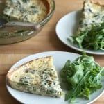 Spring Leek and Fiddlehead Quiche