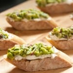 Fava and Ricotta Crostini