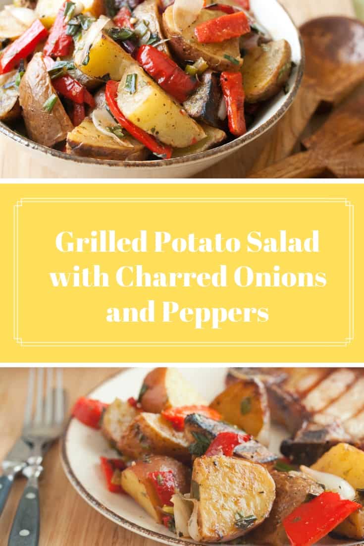 Grilled Potato Salad with Charred Onions and Peppers