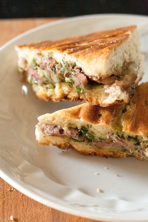 Chimichurri Steak Panini Sandwich