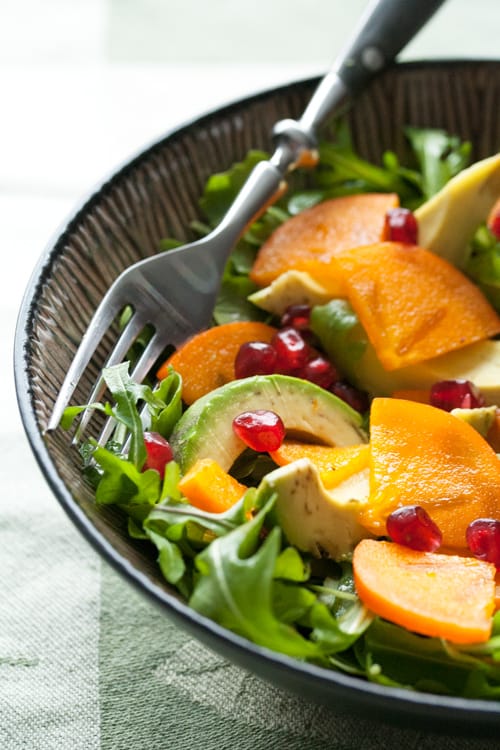 Persimmon and Avocado Salad