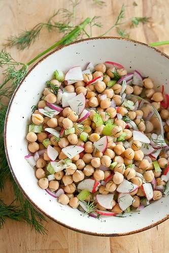 Chickpea Salad with Roasted Lemon Vinaigrette