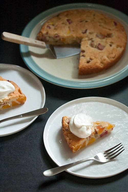 Peach Rhubarb Cake