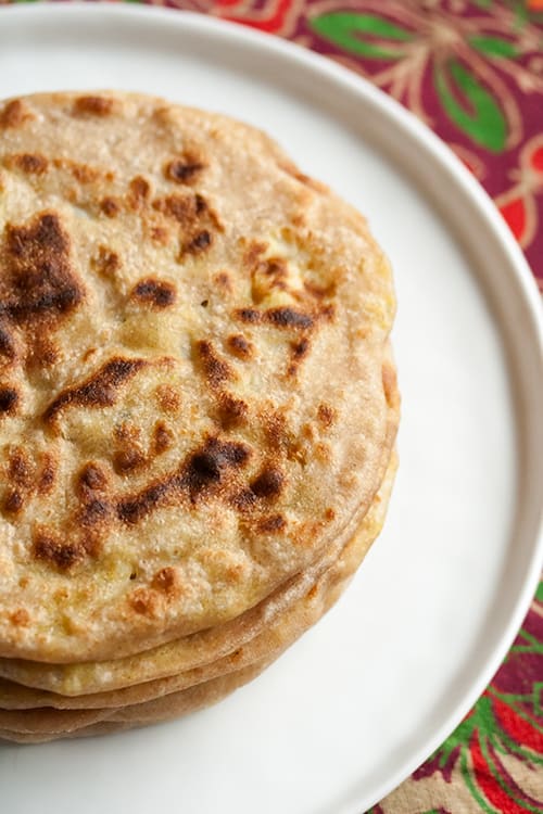 Aloo Parathas (Potato Stuffed Flatbreads)