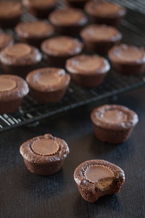 Two-Bite Peanut Butter Cup Brownies