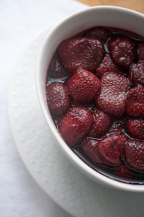 Red Wine Vanilla Roasted Strawberries