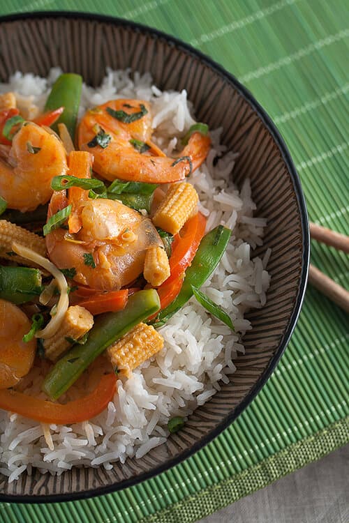 Thai Red Curry Shrimp with Vegetables