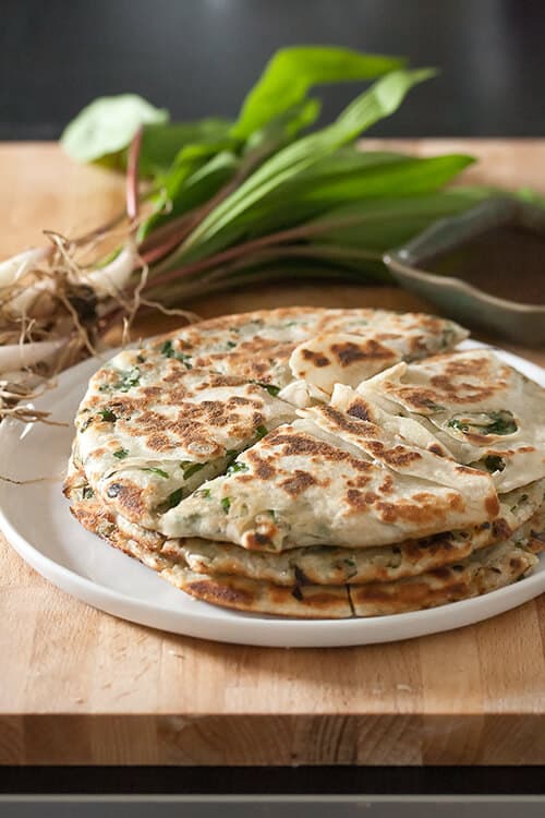 Flaky Chinese-Style Ramp Pancakes