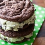 Double Mint Chip Ice Cream Sandwiches