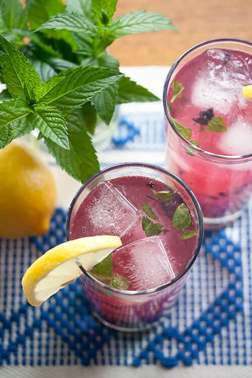 Blueberry Mint Fizz