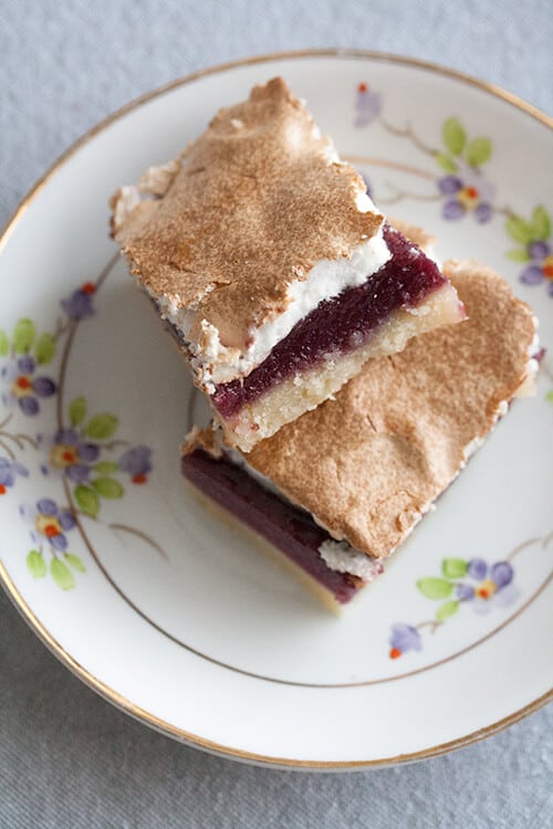 Blackberry Meringue Bars