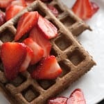 Buckwheat Waffles with Macerated Strawberries