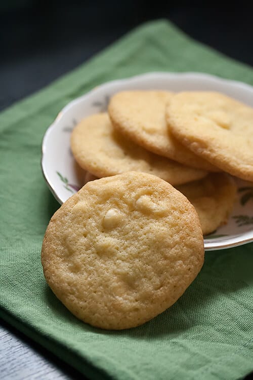 White Chocolate Grasshopper Cookies