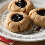 Peanut Butter and Jelly Thumbprint Cookies