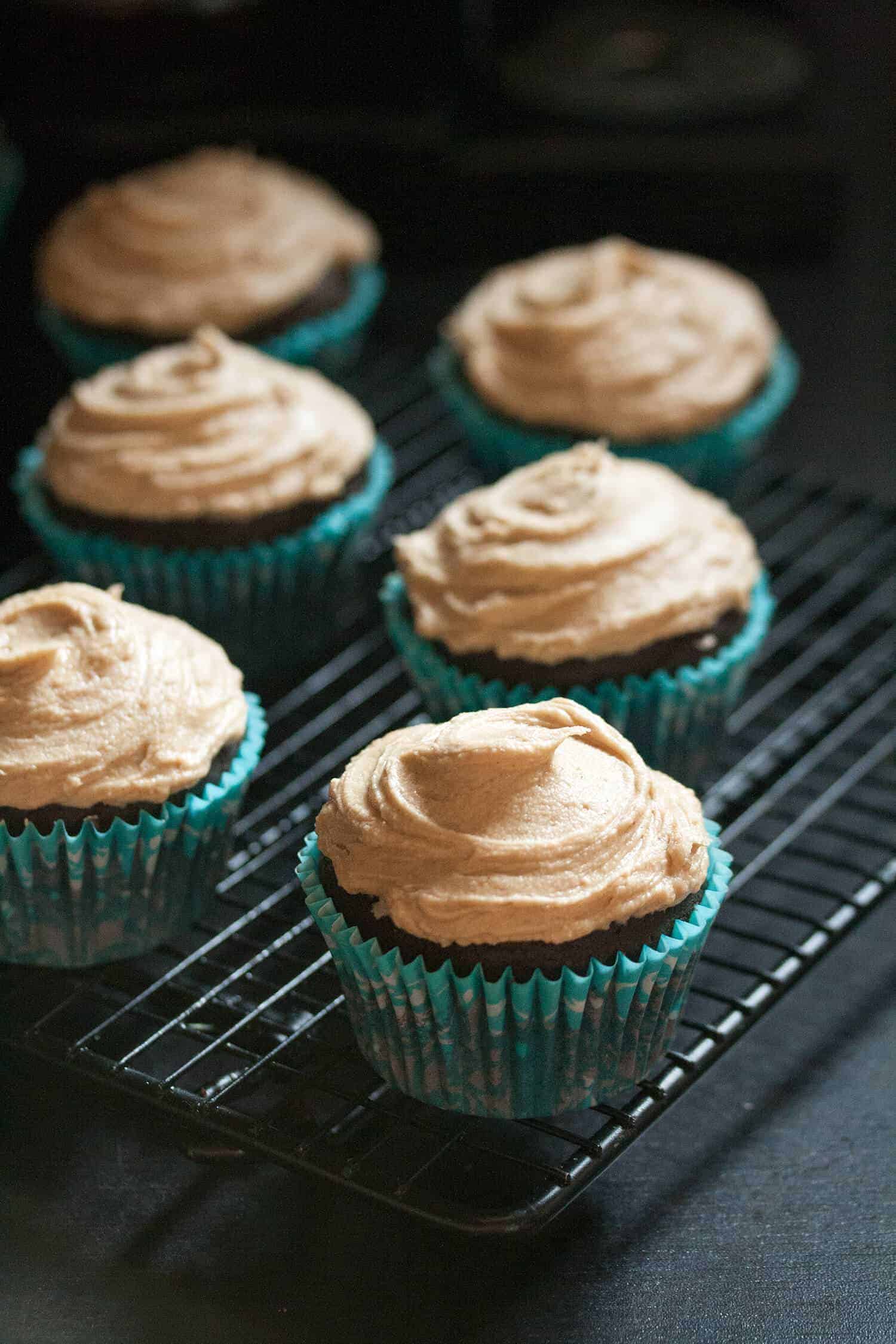 Mocha Cupcakes with Cappuccino Frosting