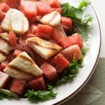 Watermelon Salad with Grilled Halloumi