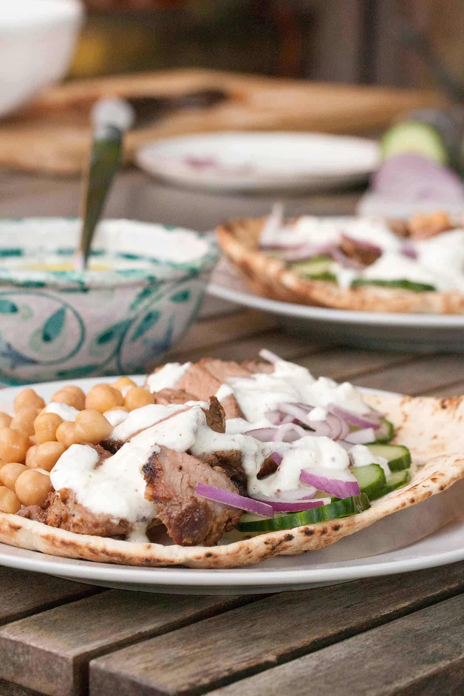 Moroccan-Spiced Grilled Lamb Wraps