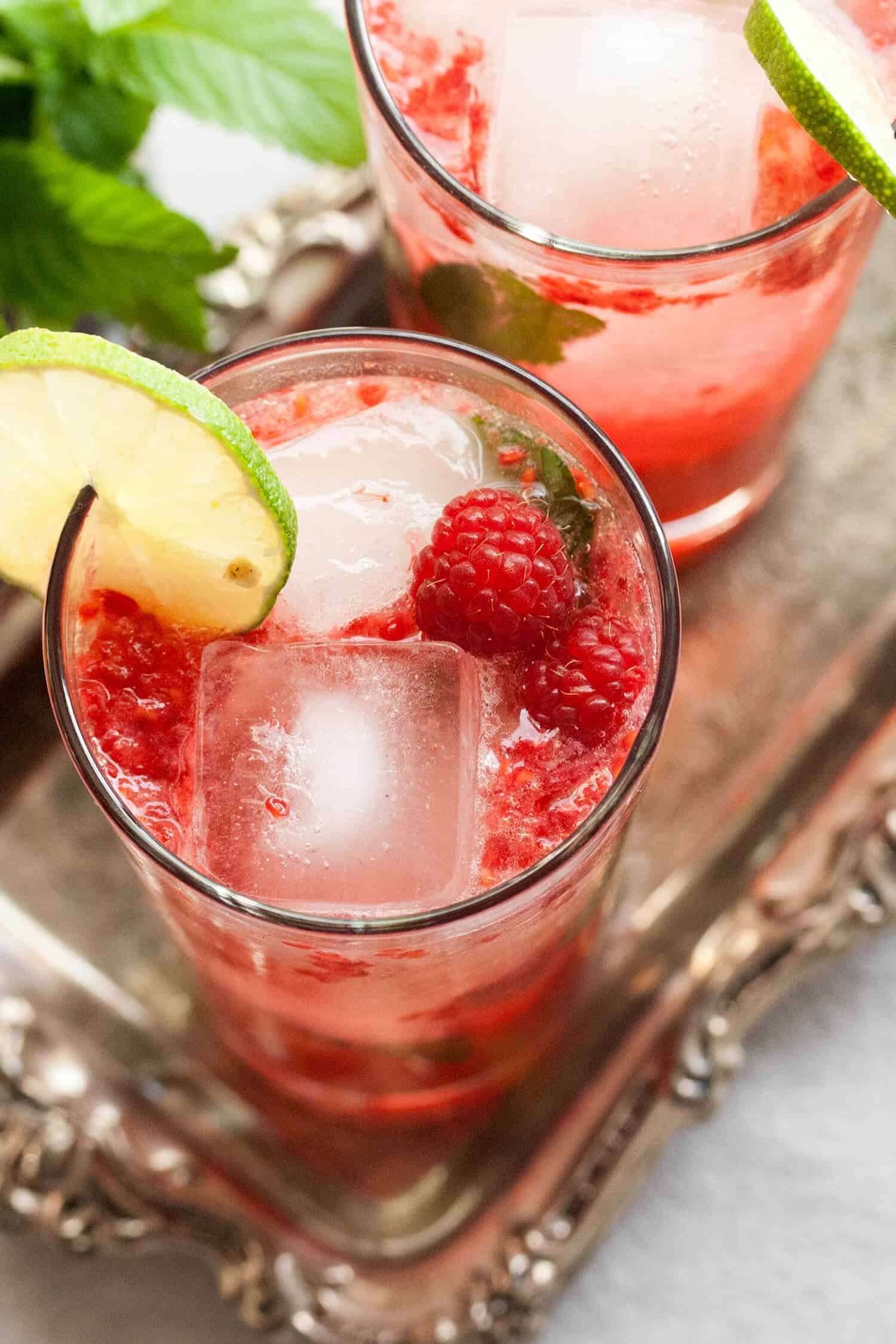 Raspberry Mojitos