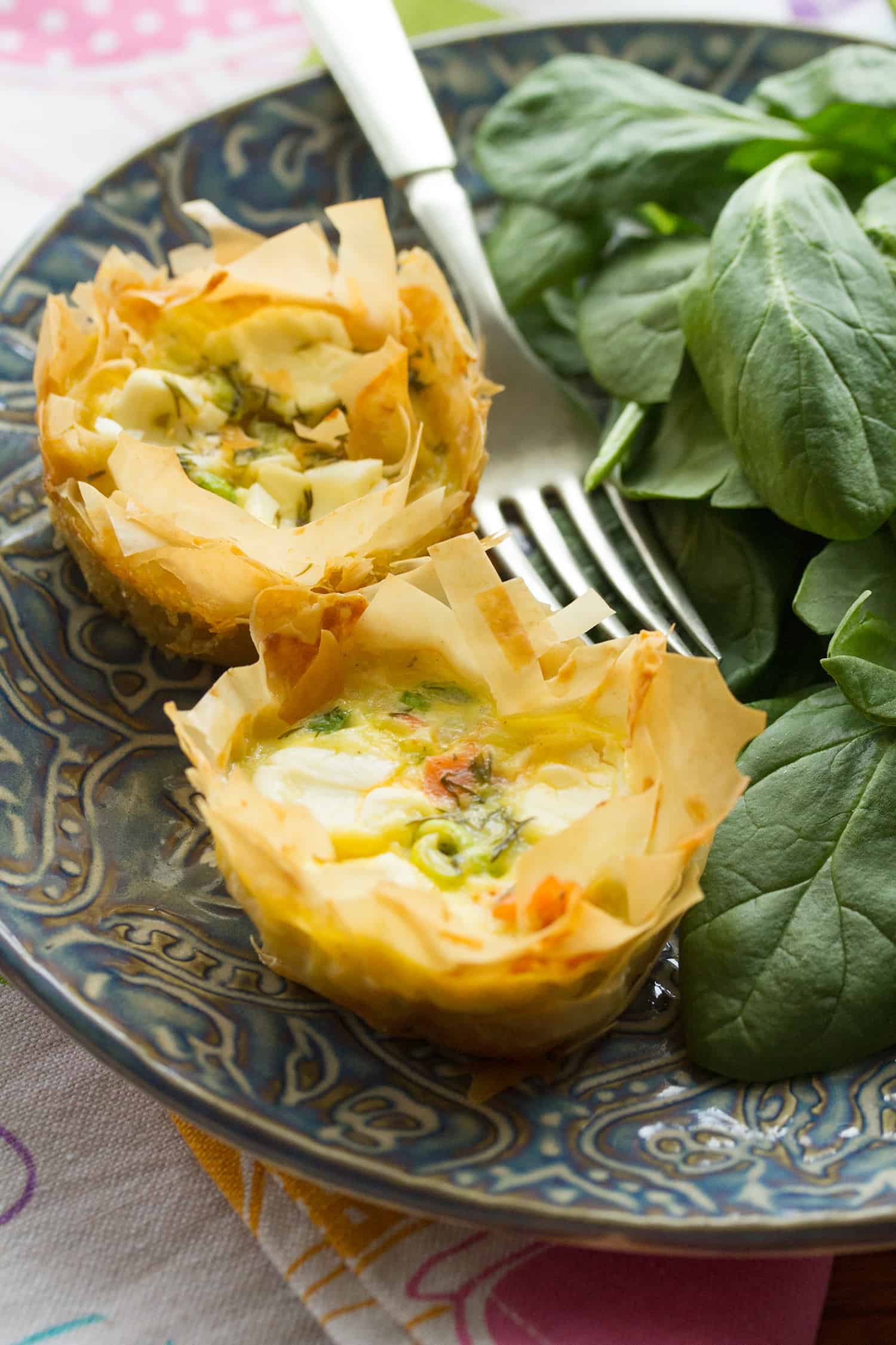 Dilled Smoked Salmon Quiches