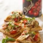 Tomato-Mushroom Focaccia Bites