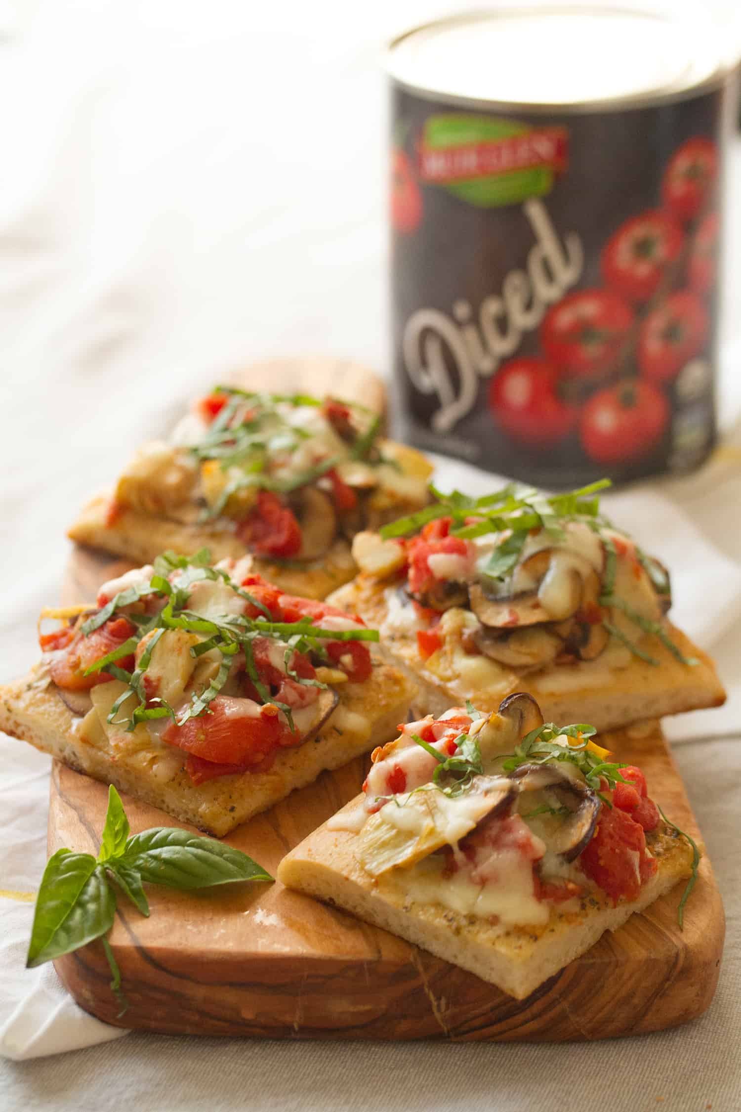 Tomato-Mushroom Focaccia Bites