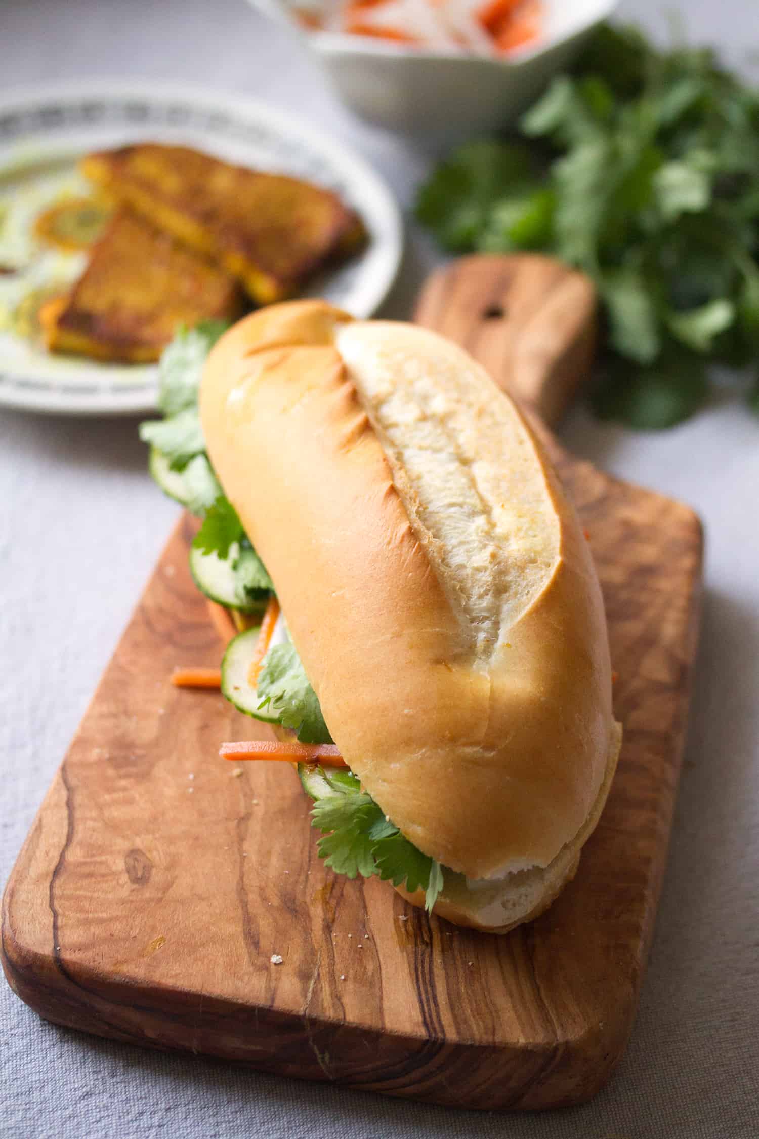 Lemongrass Tofu Banh Mi Sandwiches - Crumb: A Food Blog