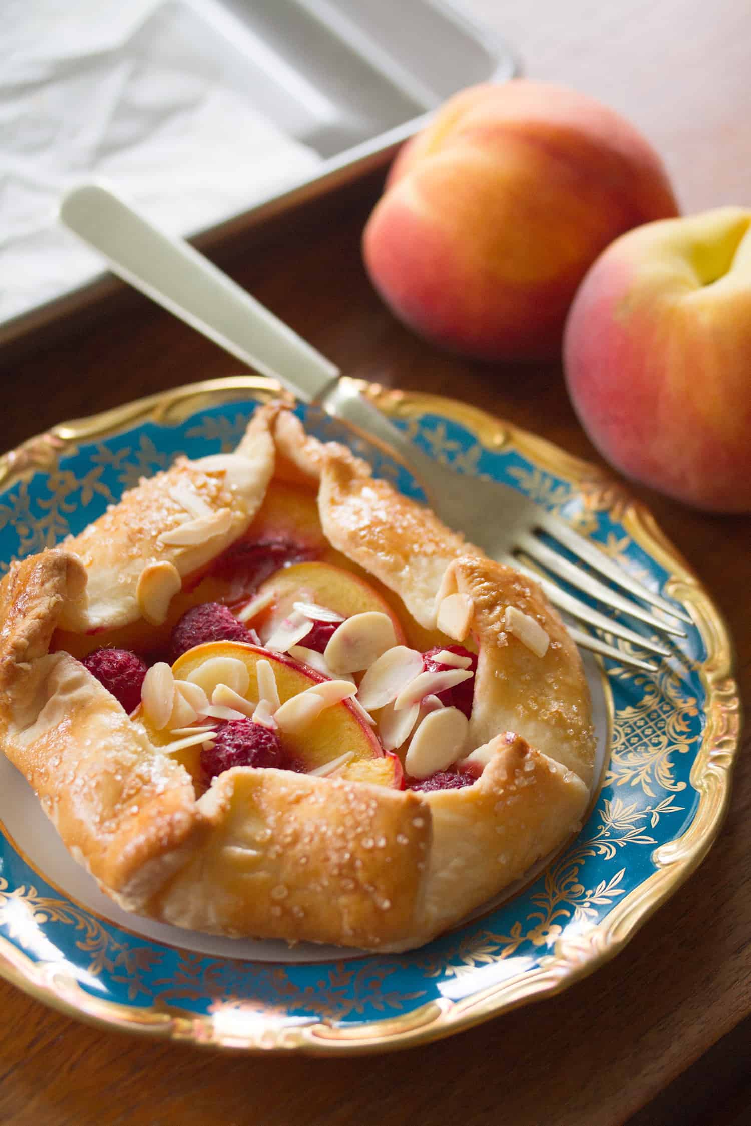 Peach Melba Galette