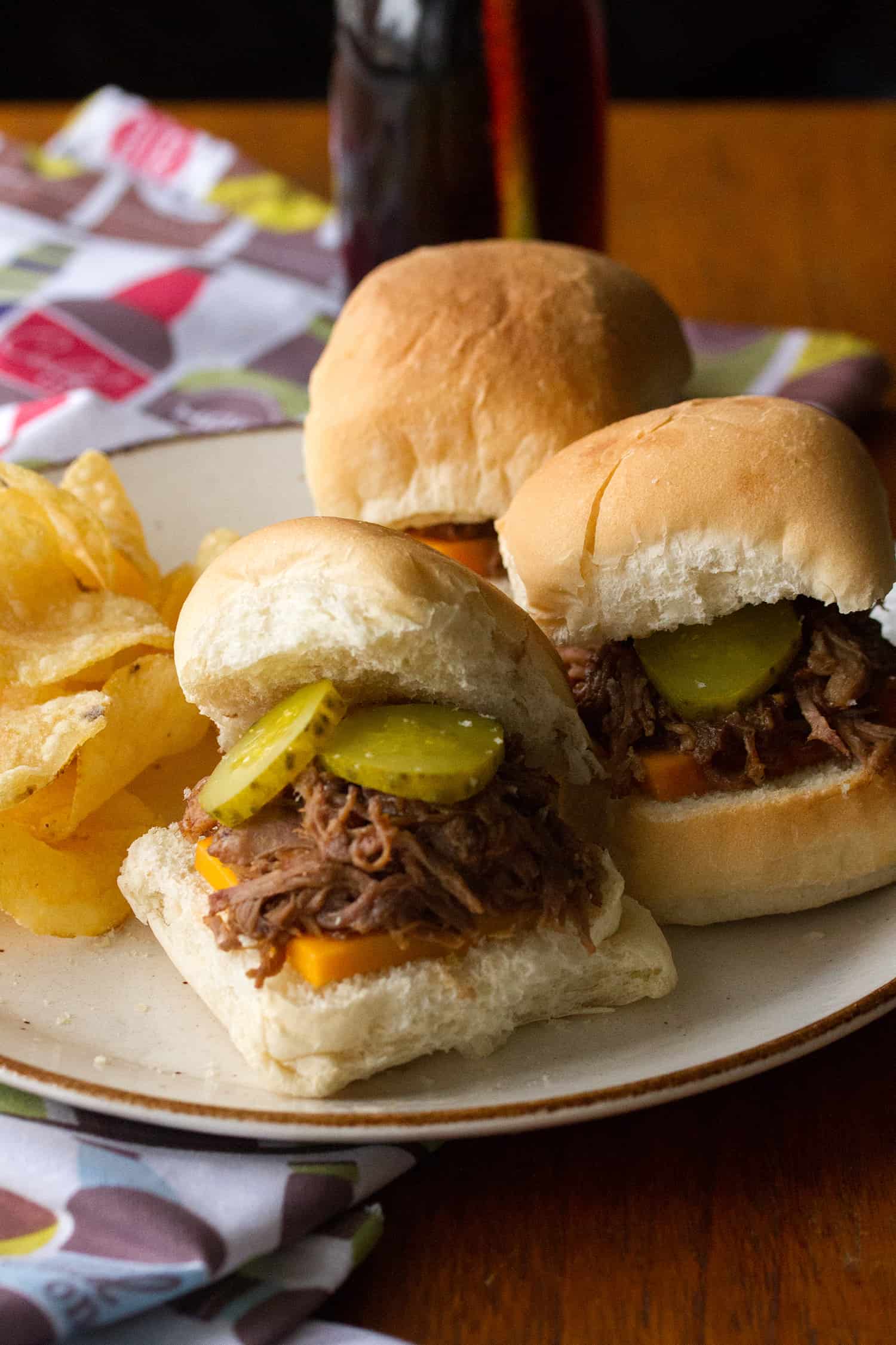 Root Beer Pulled Pork Sliders