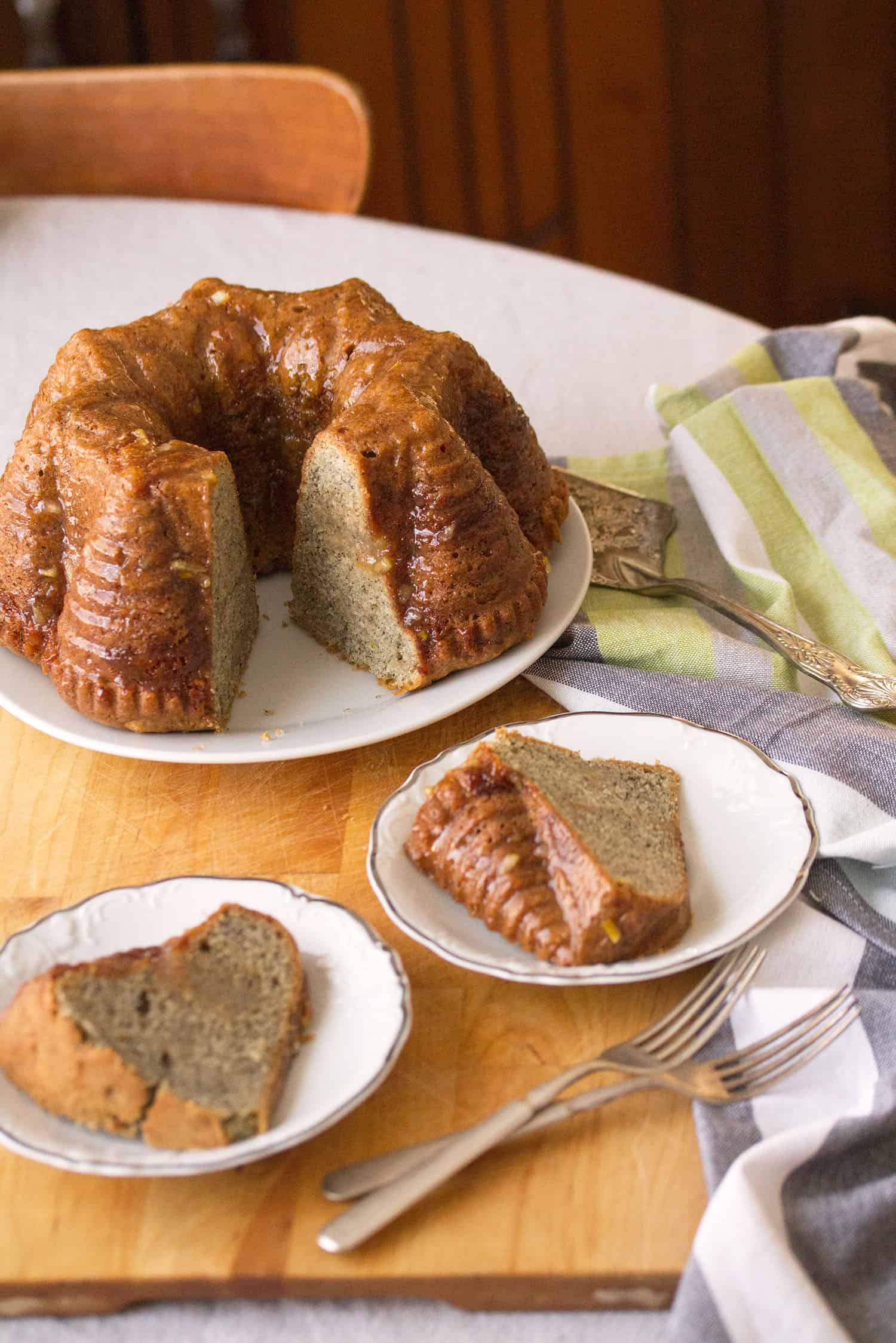 Black Sesame Coffee Cake