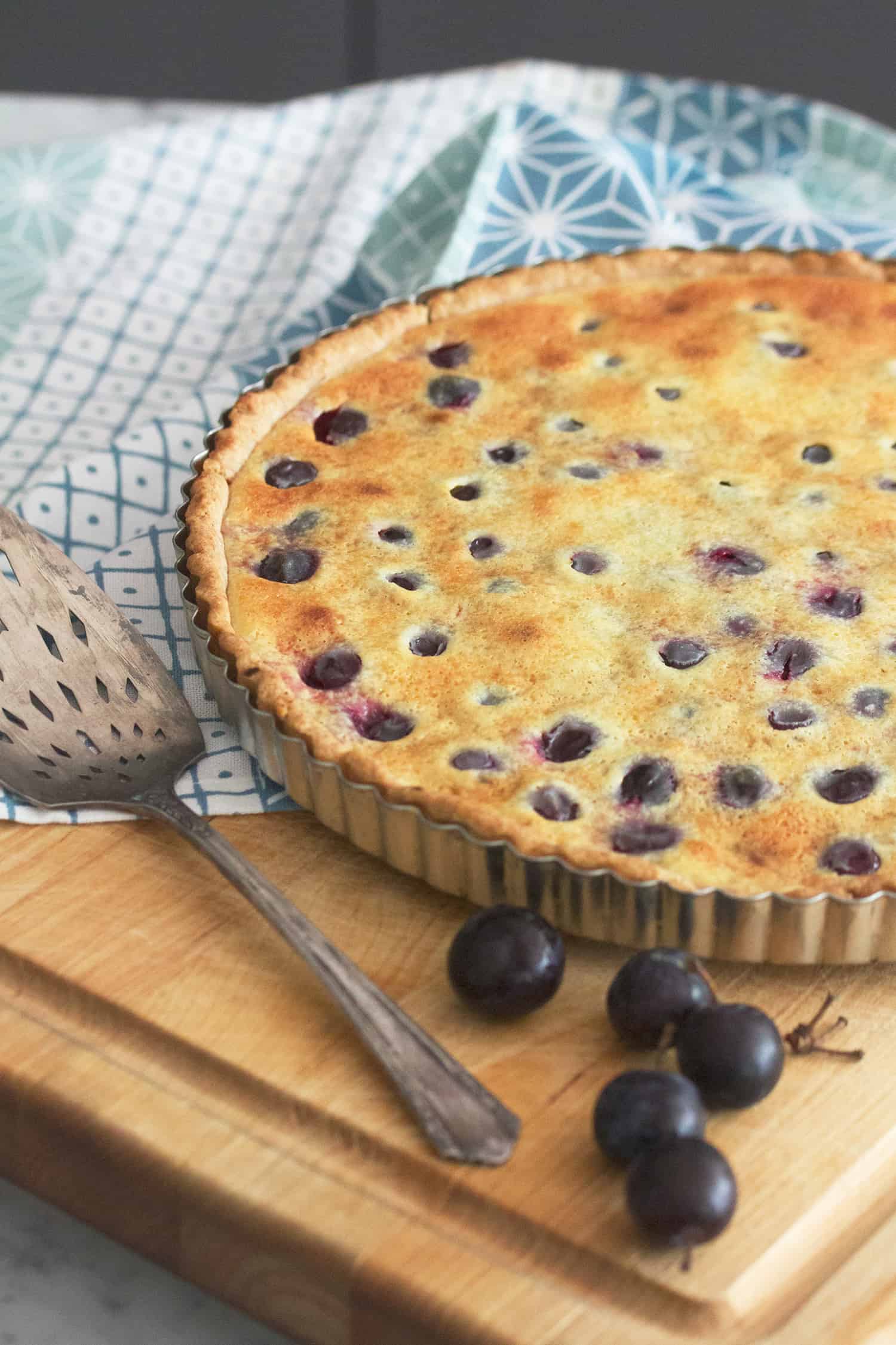 Damson Plum Custard Tart