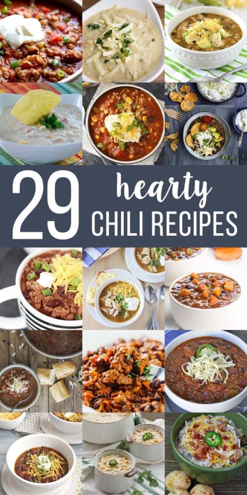 Chili Recipe Collage