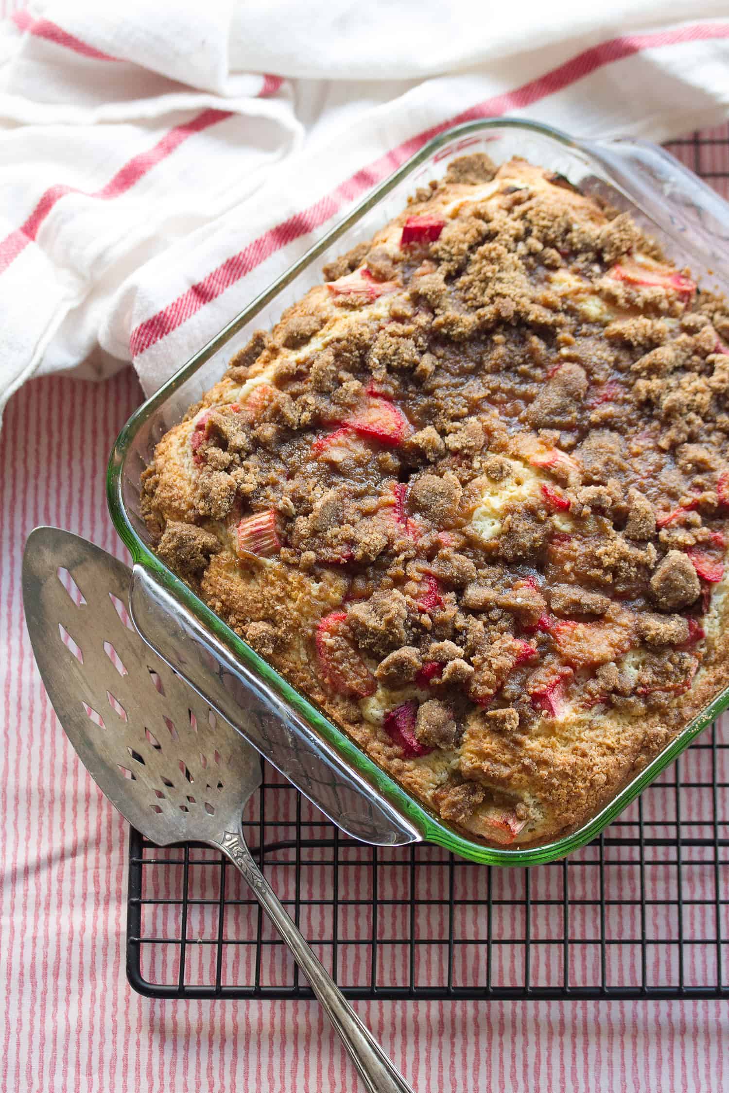 Lemon Rhubarb Coffee Cake