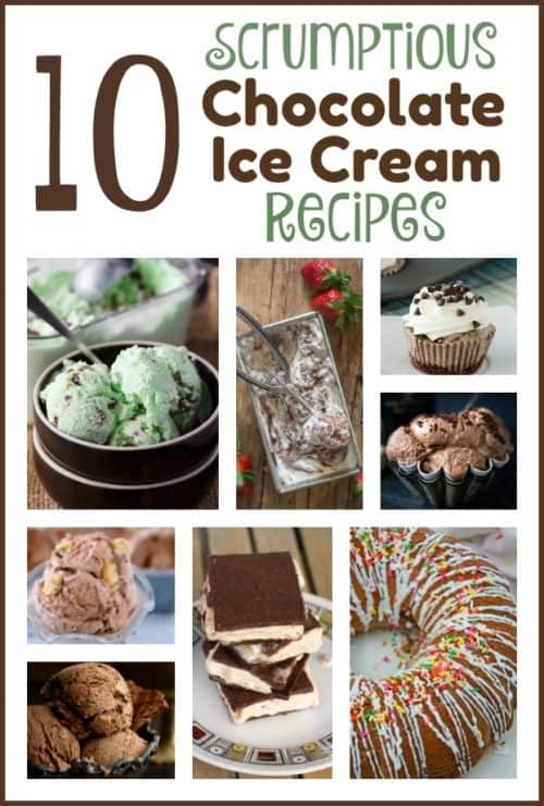 Chocolate Ice Cream Day Recipes Collage