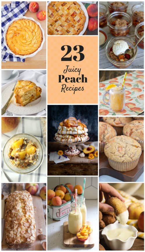 Peach Recipe Photo Collage