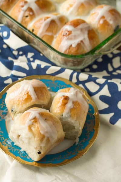 Blueberry, Almond and Lemon Hot Cross Buns