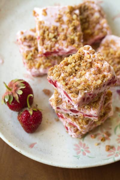 Frozen Strawberry Shortcake Bars