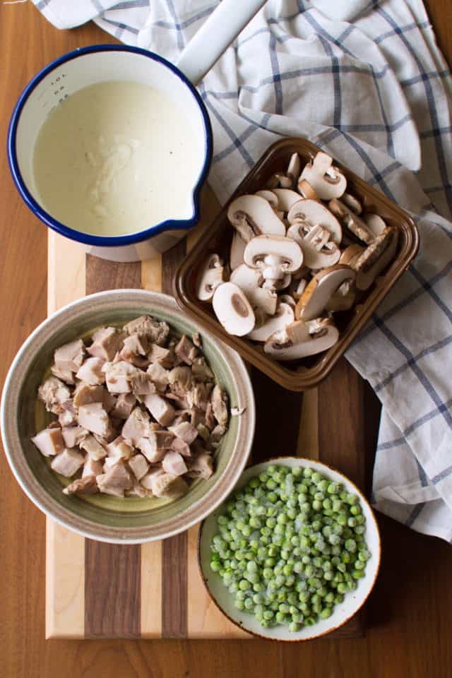 Ingredients for Turkey Tetrazzini