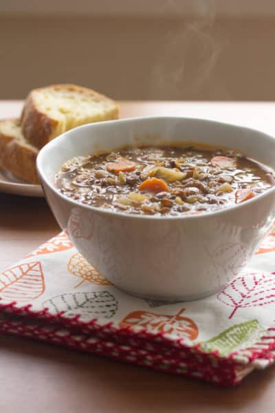 Lentil-Bacon Soup