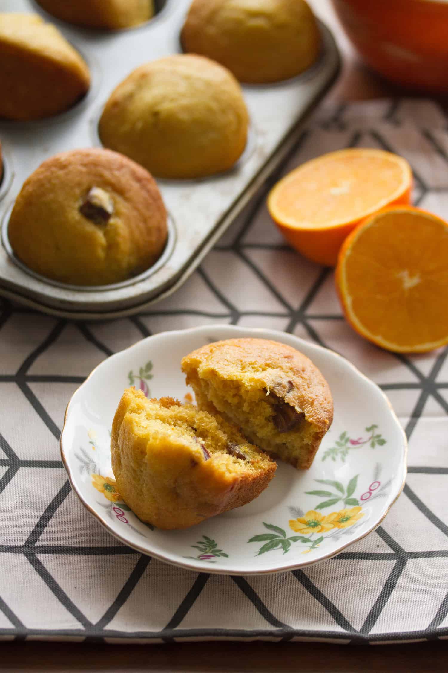 Fresh Orange and Date Blender Muffins - Crumb: A Food Blog