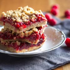 Raspberry-Rhubarb Crumble Bars-image