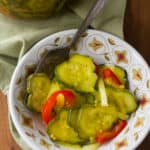 Dish of Bread and Butter Pickles