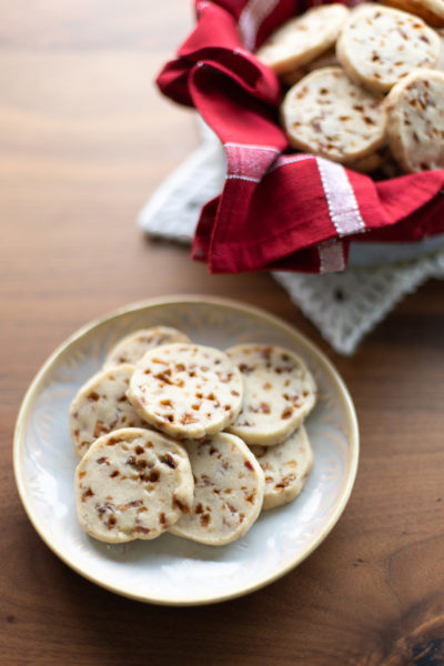 Toffee Bacon Icebox Shortbread