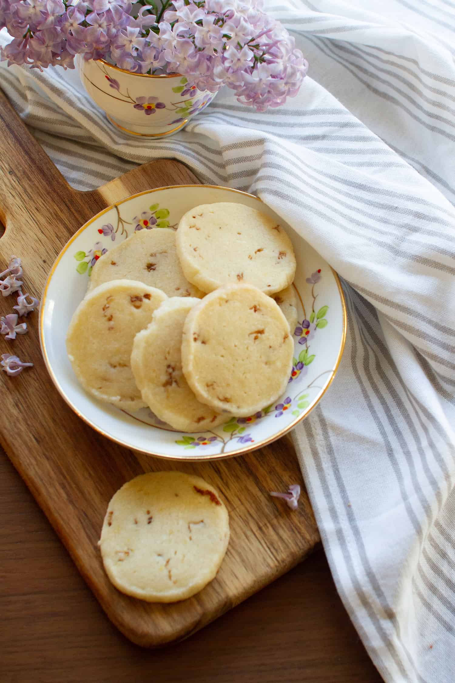 Lilac Shortbread Cookies